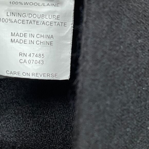 ADEC2 Women's Pleated Straight Pencil Skirt Size 10 44 Black 100% Wool - Picture 6 of 6